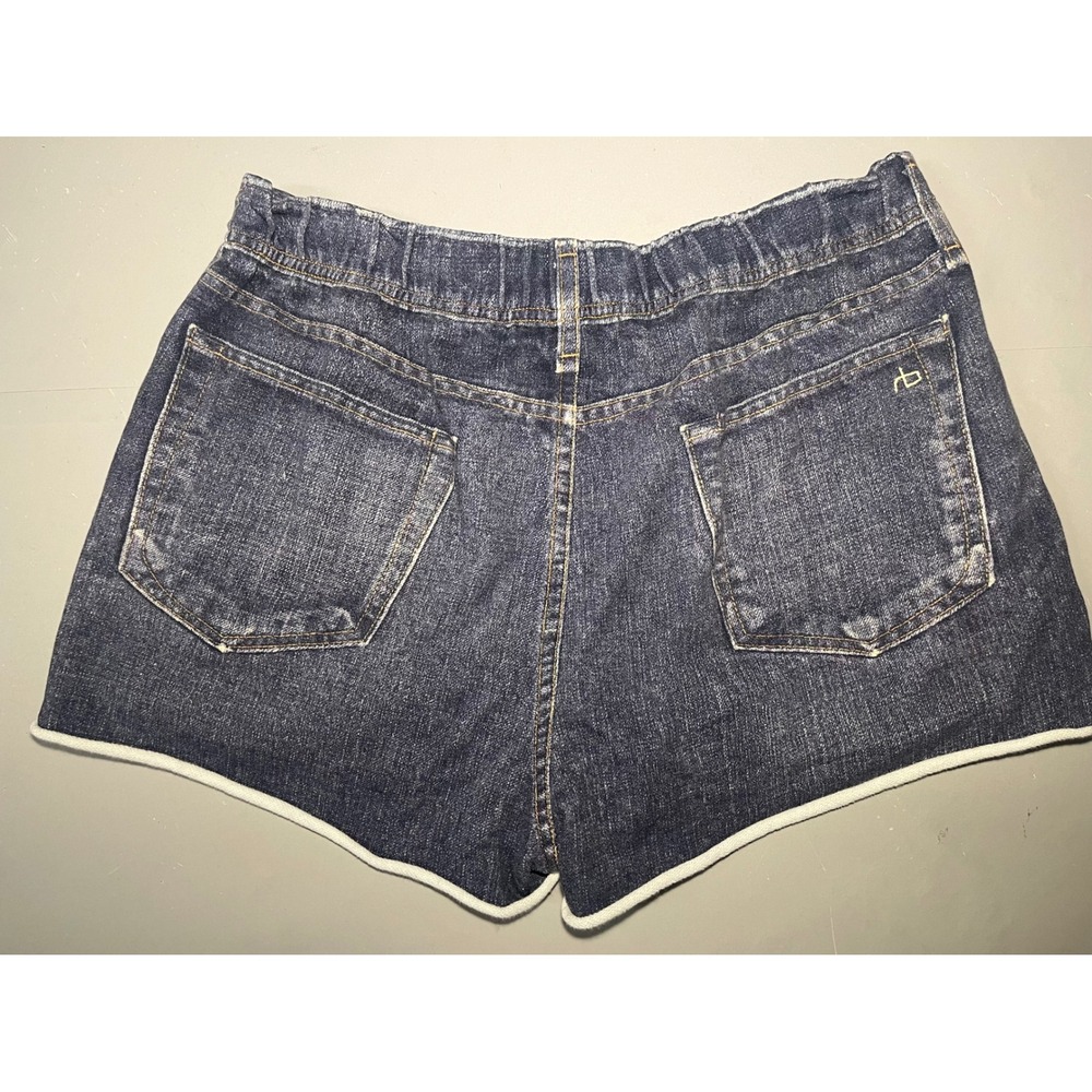 Rag & Bone Merest Miramar Denim Print French Terry Shorts Blue Large W00051606